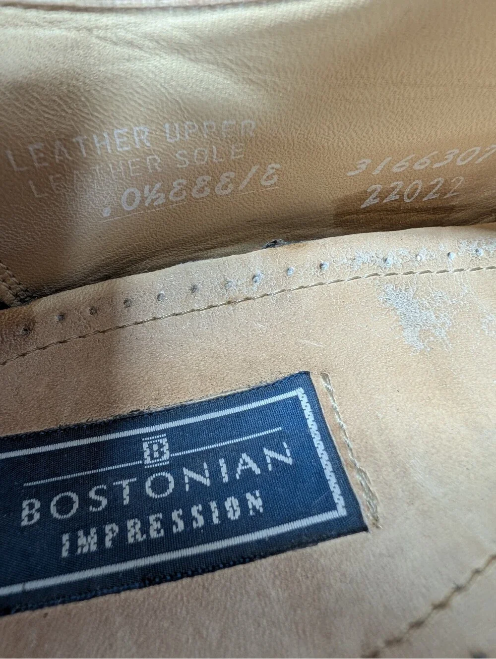 Bostonian Crown Windsor Cap Toe Oxford Mens 12 Brown Leather Brogue Dress Shoe